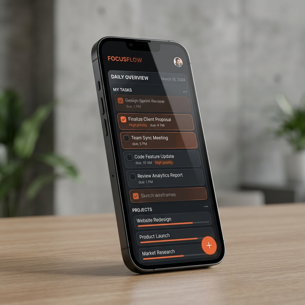 WellDoneTasks App Interface